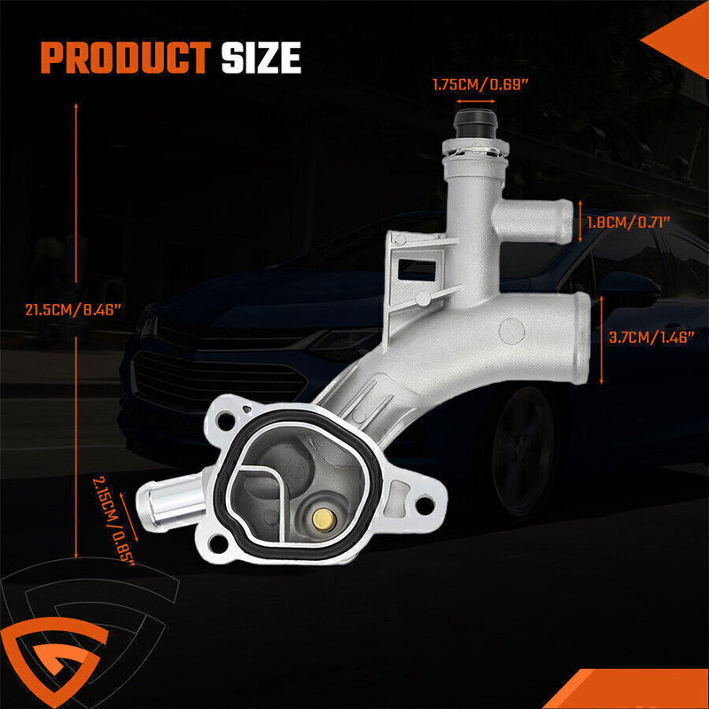 DURAFORCE Aluminum Water Outlet Thermostat Housing +Hose for 11-16 Chevry Cruze Sonic Trax