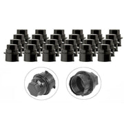 DURAFORCE Black 20X Lug Nut Caps Compatible/Replacement fits Chevy/GM 9593028 9593228