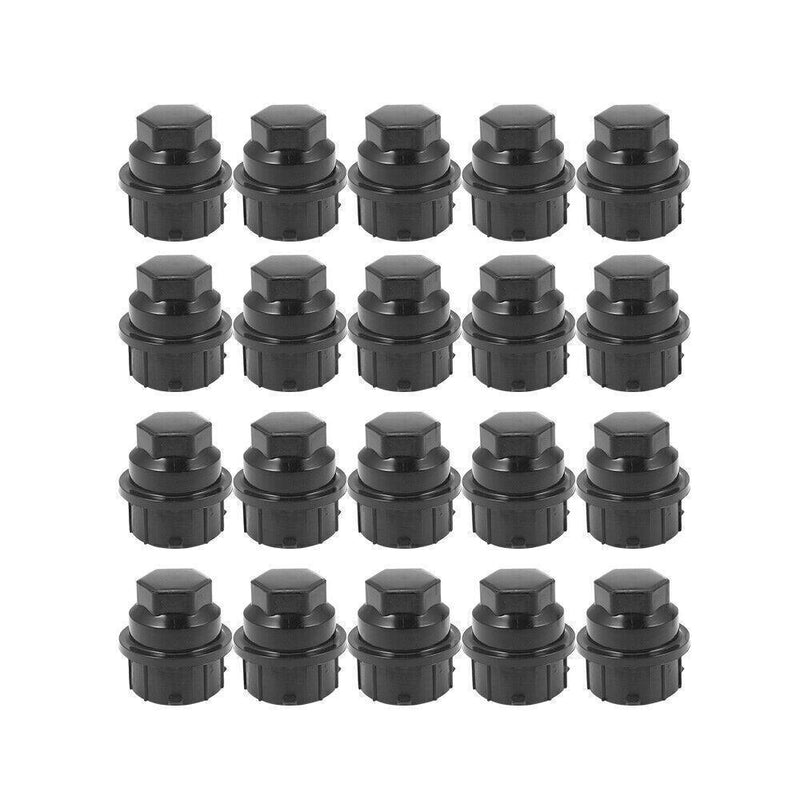 DURAFORCE Black 20X Lug Nut Caps Compatible/Replacement fits Chevy/GM 9593028 9593228