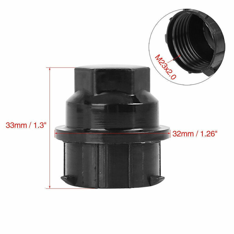 DURAFORCE Black 20X Lug Nut Caps Compatible/Replacement fits Chevy/GM 9593028 9593228