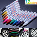 DURAFORCE 12Pcs Waterproof Permanent Paint Marker Pen Car Tyre Tire Tread Rubber Metal Ne!