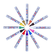 DURAFORCE 12PCS Waterproof Permanent Paint Marker Pens Car Tires Rubber Metal Tread-Safe