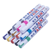 DURAFORCE 12PCS Waterproof Permanent Paint Marker Pens Car Tires Rubber Metal Tread-Safe