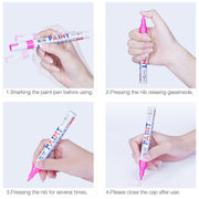 DURAFORCE 12PCS Waterproof Permanent Paint Marker Pens Car Tires Rubber Metal Tread-Safe