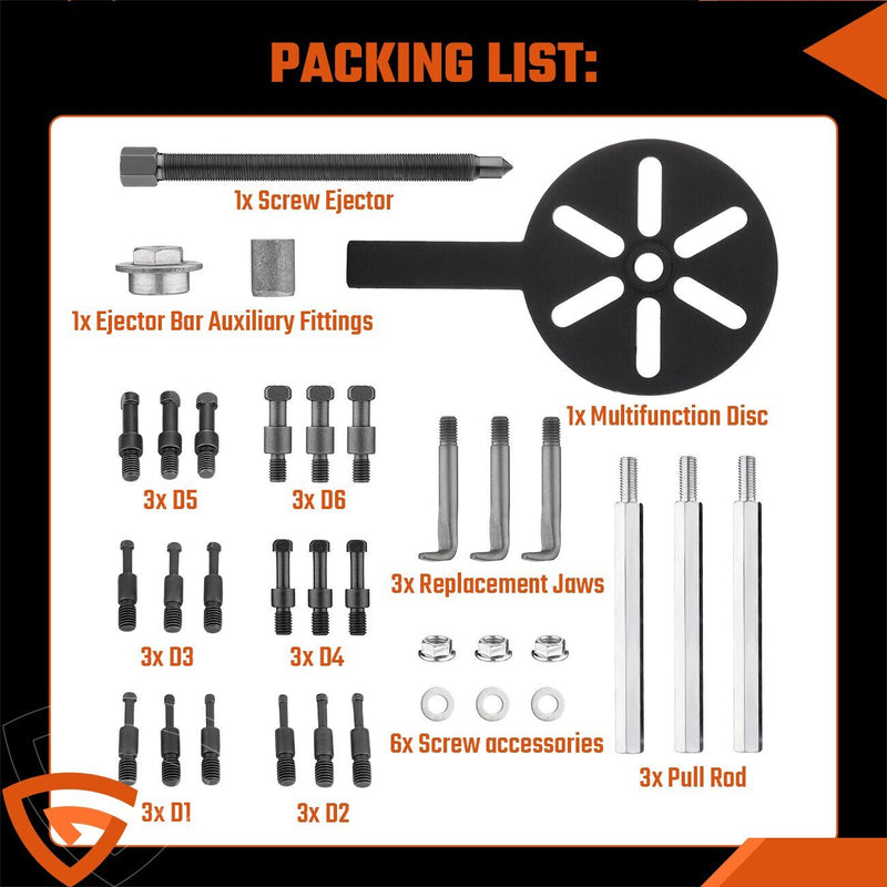 DURAFORCE Bearing Disassembly Puller Inner Hole Puller Removal Tool Three-jaw Puller Set !