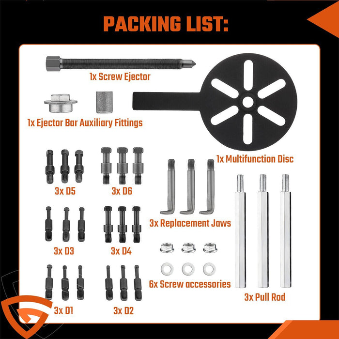 DURAFORCE Bearing Disassembly Puller Inner Hole Puller Removal Tool Three-jaw Puller Set !