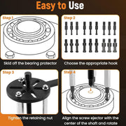 DURAFORCE Bearing Disassembly Puller Inner Hole Puller Removal Tool Three-jaw Puller Set !