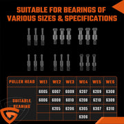 DURAFORCE Bearing Disassembly Puller Inner Hole Puller Removal Tool Three-jaw Puller Set !