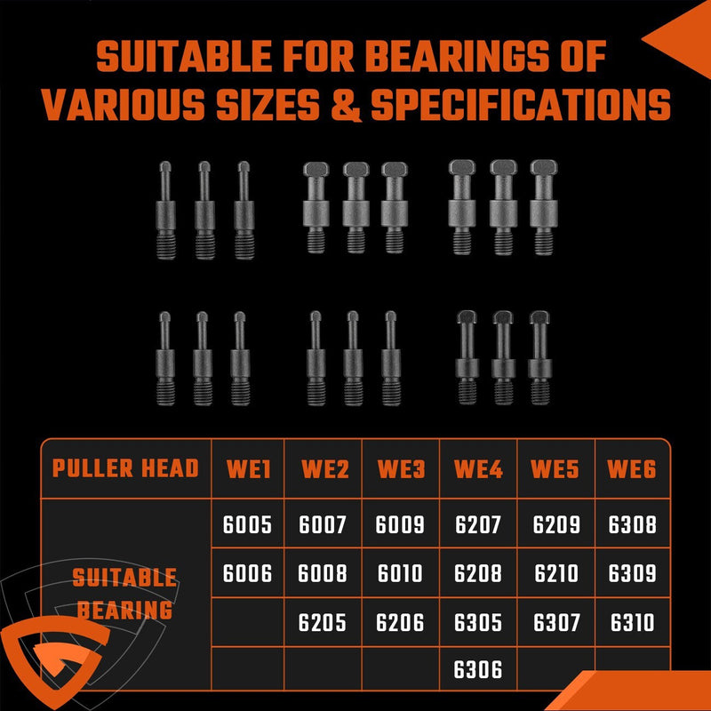 DURAFORCE Bearing Disassembly Puller Inner Hole Puller Removal Tool Three-jaw Puller Set !