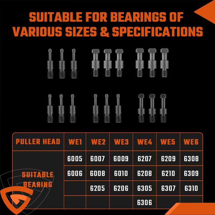 DURAFORCE Bearing Disassembly Puller Inner Hole Puller Removal Tool Three-jaw Puller Set !