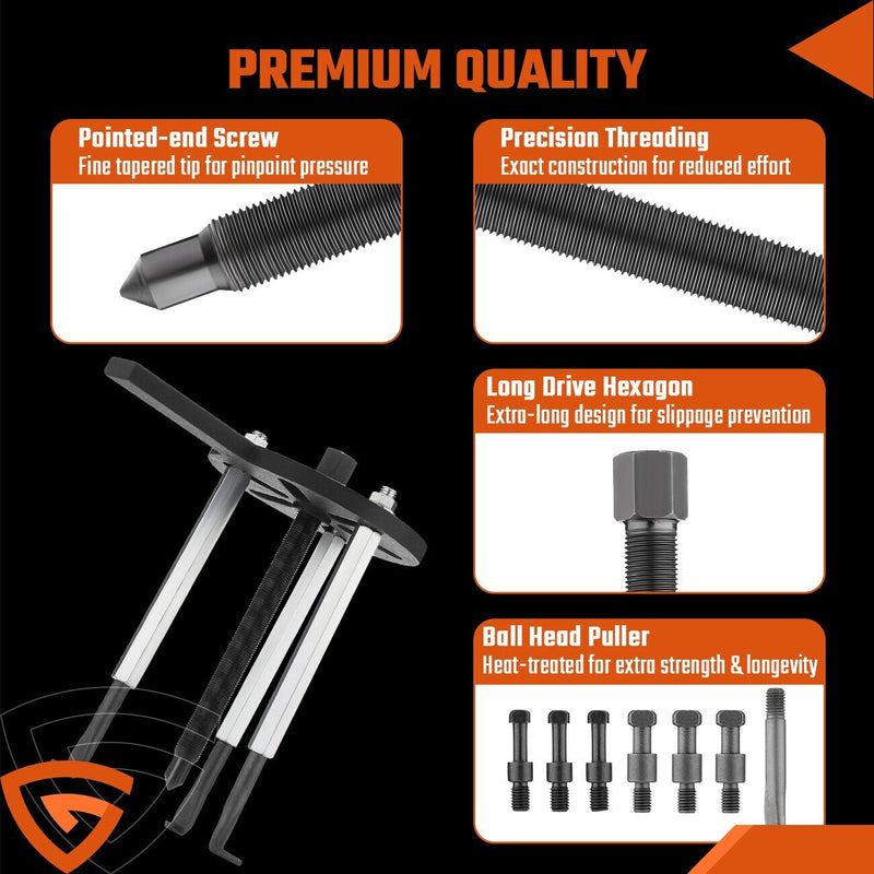 DURAFORCE Bearing Disassembly Puller Inner Hole Puller Removal Tool Three-jaw Puller Set !