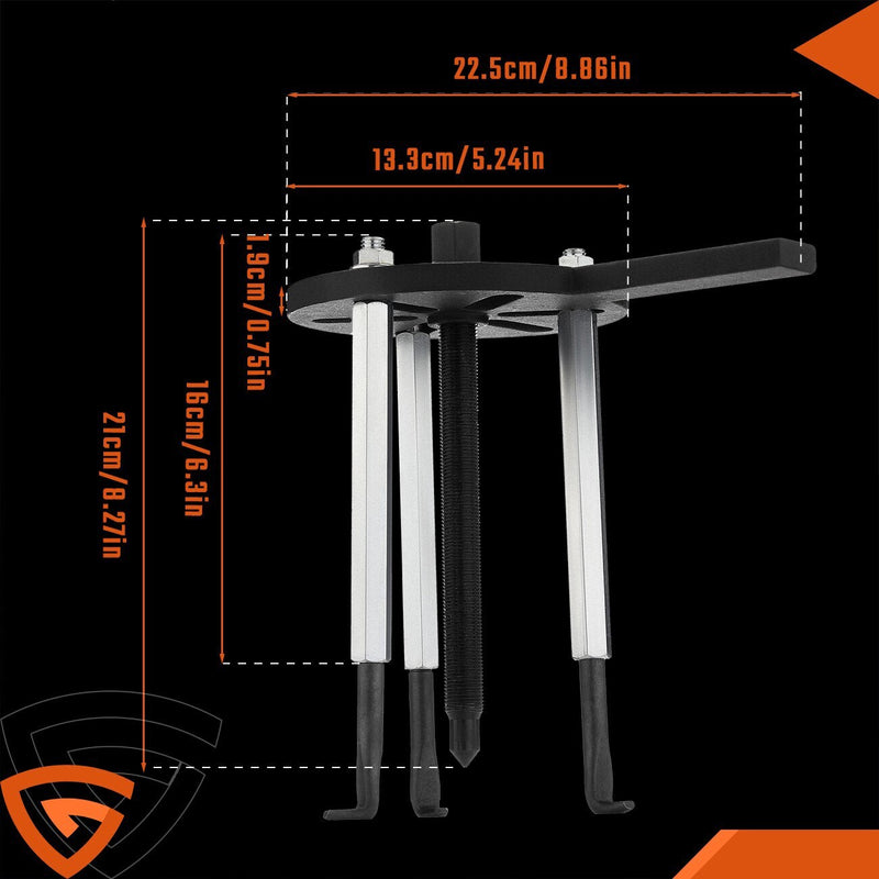 DURAFORCE Bearing Disassembly Puller Inner Hole Puller Removal Tool Three-jaw Puller Set !