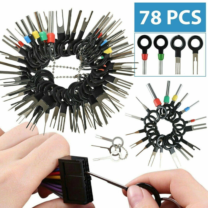 DURAFORCE 78Pcs Wire Terminal Removal Tool Car Electrical Wiring Crimp Connector Pin