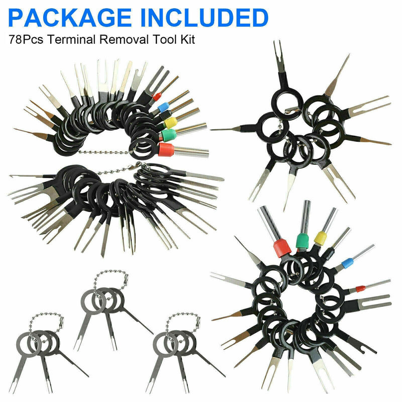 DURAFORCE 78Pcs Wire Terminal Removal Tool Car Electrical Wiring Crimp Connector Pin