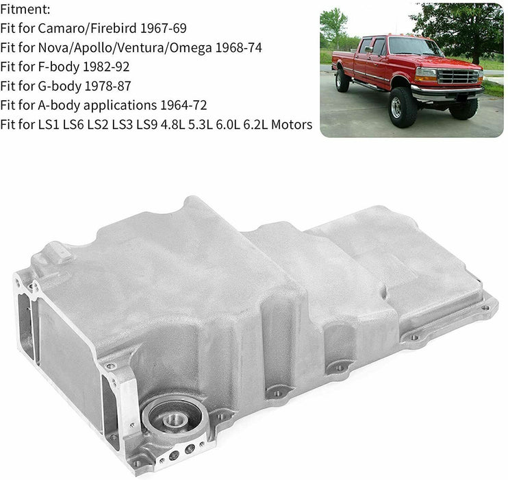 DURAFORCE FOR LS Swap Conversion Oil Pan Retrofit Low Profile LS1 LS2 LS3 LS6 4.8 5.3 6.0L