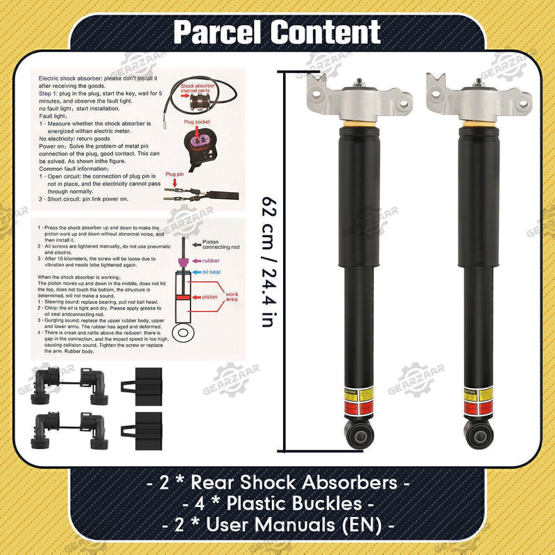 DURAFORCE Rear Shock Absorbers Left & Right Fits 2013-19 Cadillac XTS MagneRide 84326294