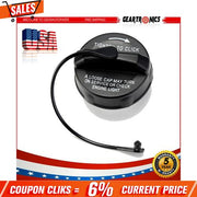 DURAFORCE For 1999-2019 Jeep Dodge Chrysler Non-Locking Fuel Filler Gas Cap W/Tether Blac!