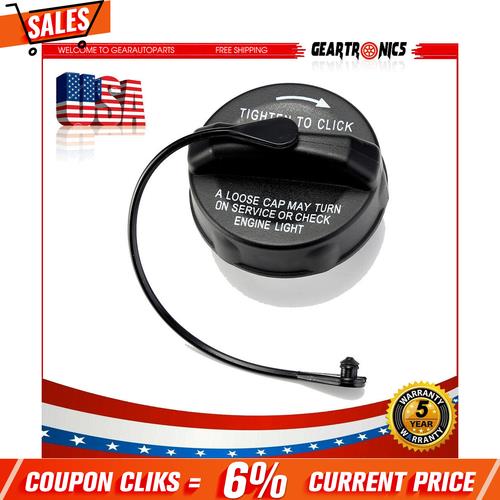 DURAFORCE For 1999-2019 Jeep Dodge Chrysler Non-Locking Fuel Filler Gas Cap W/Tether Blac!