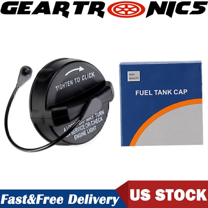 DURAFORCE For 1999-2019 Jeep Dodge Chrysler Non-Locking Fuel Filler Gas Cap W/Tether Blac!