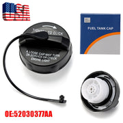 DURAFORCE For 1999-2019 Jeep Dodge Chrysler Non-Locking Fuel Filler Gas Cap W/Tether Blac!