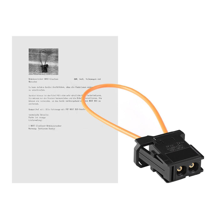 DURAFORCE MOST fiber optic /optical loop bypass Male adapter for MERCEDES BMW AUDI PORSCH!