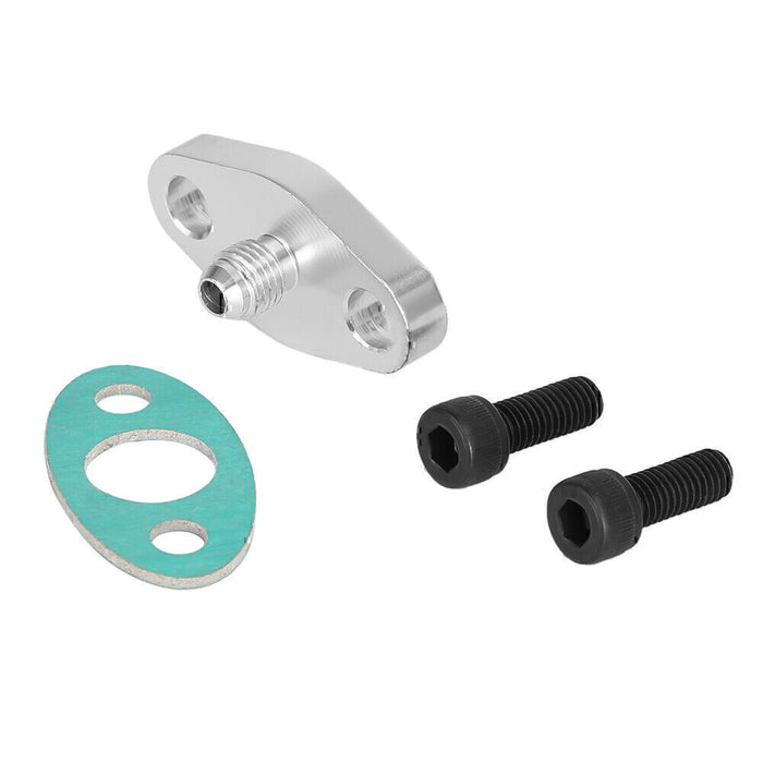 DURAFORCE Turbo Oil Feed Line Flange Gasket 4AN 4 AN Fitting Adapter For T3 T4 T04E