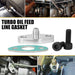 DURAFORCE Turbo Oil Feed Line Flange Gasket 4AN 4 AN Fitting Adapter For T3 T4 T04E