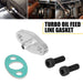 DURAFORCE Turbo Oil Feed Line Flange Gasket 4AN 4 AN Fitting Adapter For T3 T4 T04E