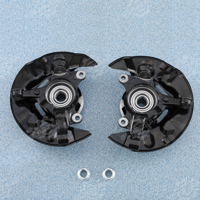 DURAFORCE 2pc Front Wheel Bearing Hub Knuckle Assembly For 2003-2008 Toyota Corolla 1.8L