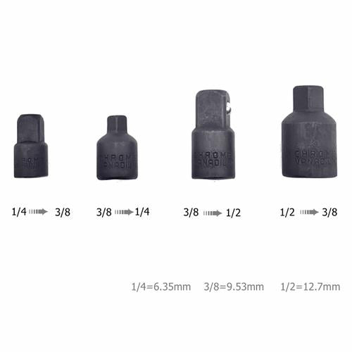 DURAFORCE 4pc 3/8" to 1/4" 1/2 inch Drive Ratchet SOCKET ADAPTER REDUCER Air Impact