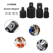 DURAFORCE 4pc 3/8" to 1/4" 1/2 inch Drive Ratchet SOCKET ADAPTER REDUCER Air Impact