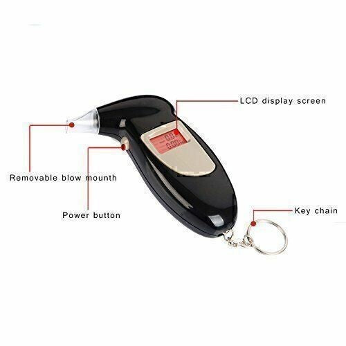 DURAFORCE 1PC Professional LCD Digital Breath Alcohol Tester Breathalyser Police Universal