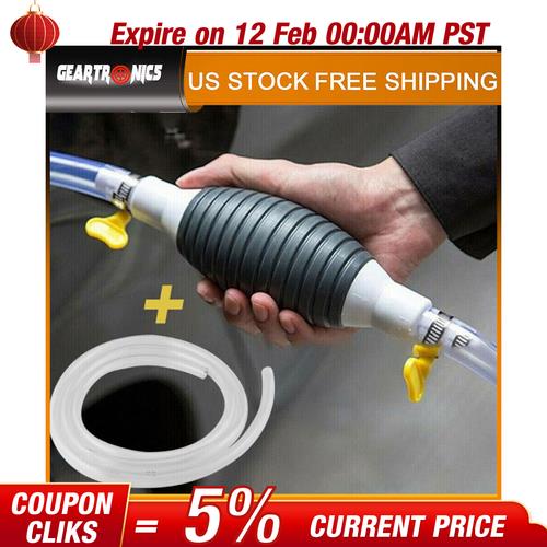 DURAFORCE High Flow Siphon Hand Pump Portable Manual Car Fuel Transfer Pump for Gas Diese!