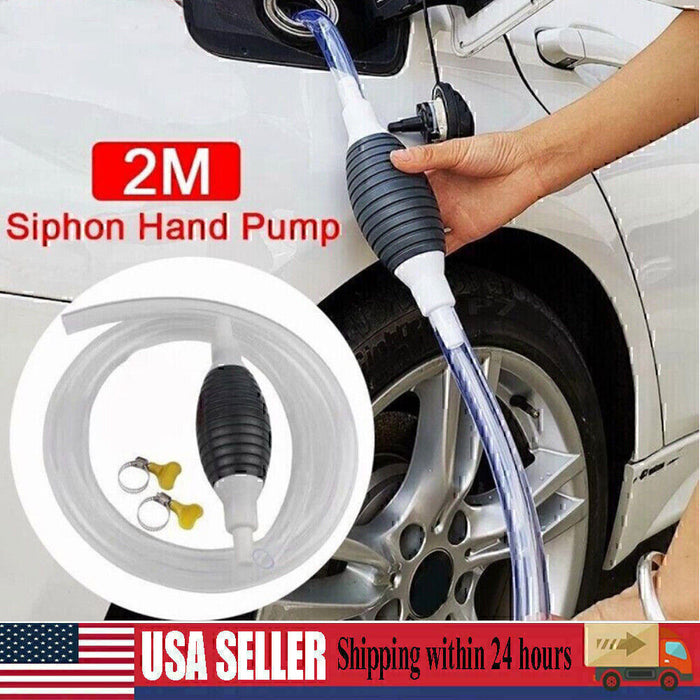 DURAFORCE High Flow Siphon Hand Pump Portable Manual Car Fuel Transfer Pump for Gas Diese!