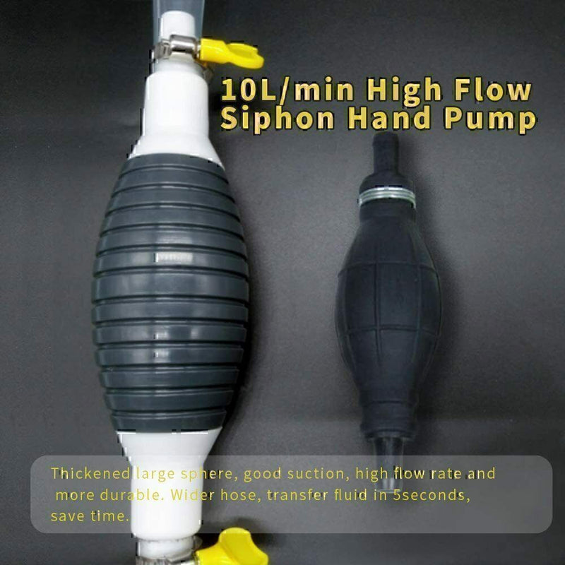 DURAFORCE High Flow Siphon Hand Pump Portable Manual Car Fuel Transfer Pump for Gas Diese!