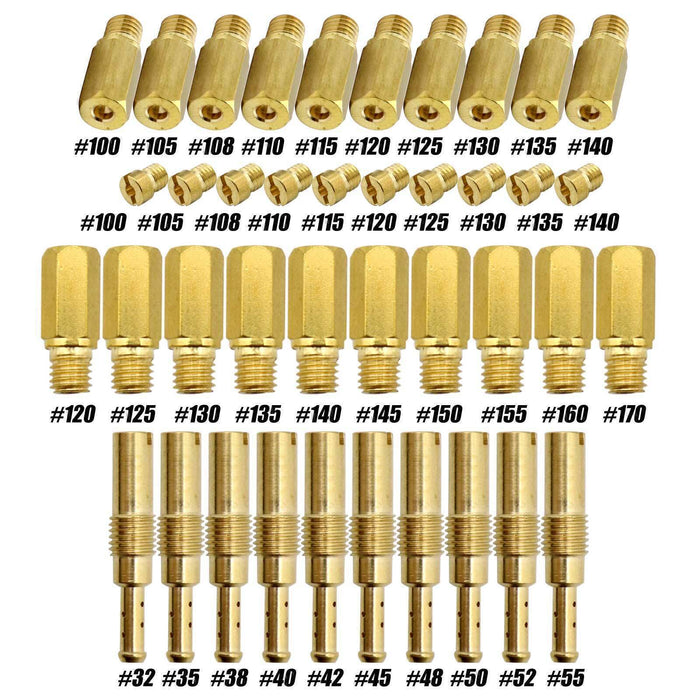 DURAFORCE Carburetor 30Pc Main Jets &10Pc Slow Jets/Pilot Jet Kit FOR PWK Keihin OKO Carbs