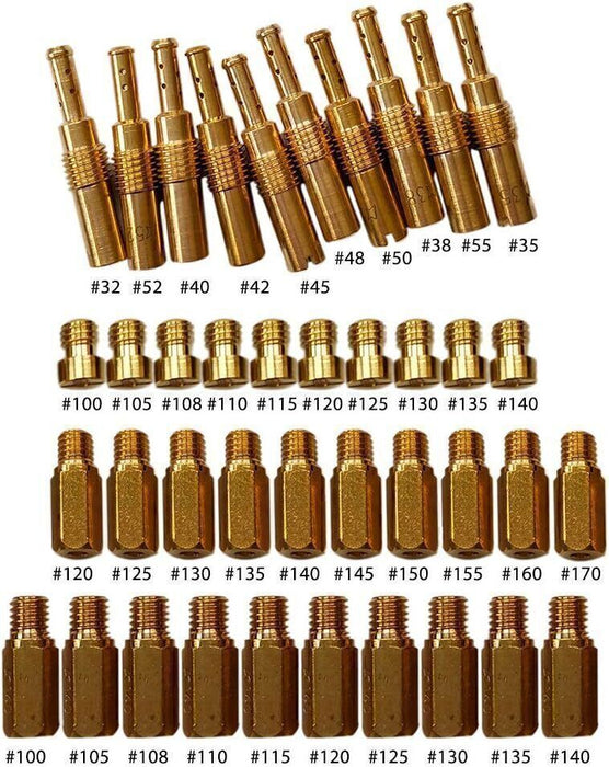 DURAFORCE Carburetor 30Pc Main Jets &10Pc Slow Jets/Pilot Jet Kit FOR PWK Keihin OKO Carbs