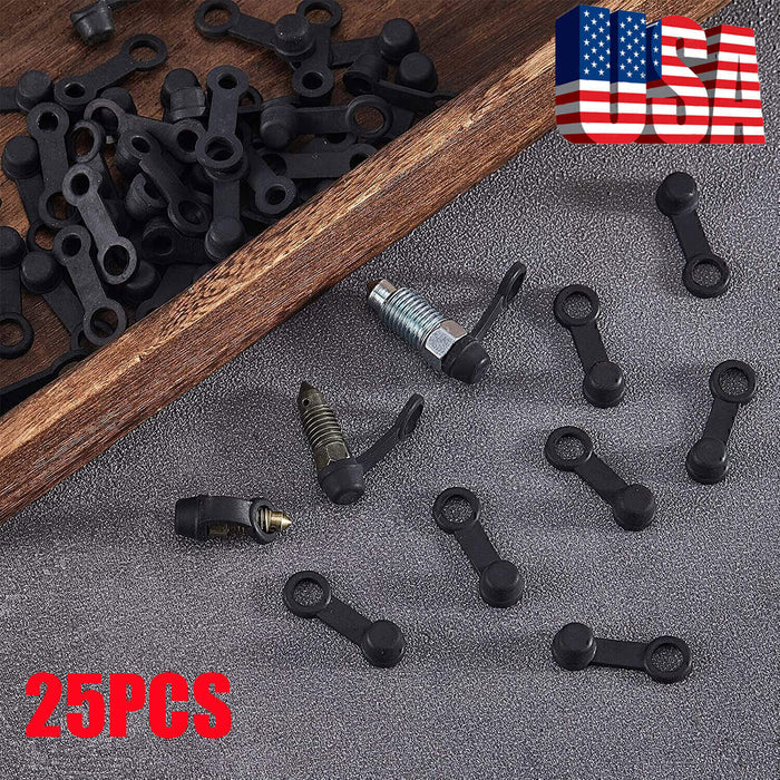 DURAFORCE 25 Pack Brake Bleeder Screw Caps Grease Zerk Fitting Cap Rubber Dust Cover US!