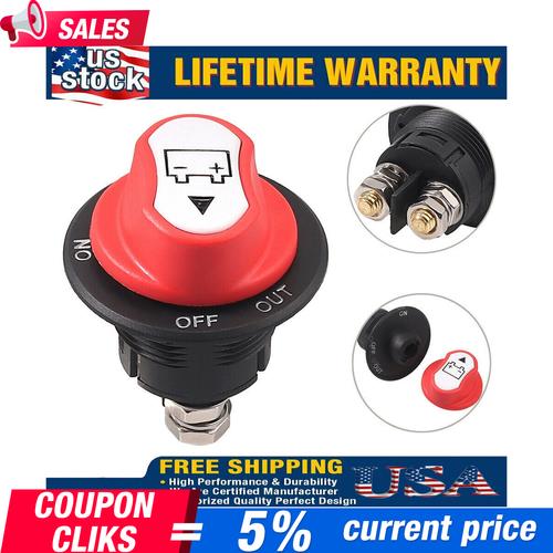 DURAFORCE 100A Battery Isolator Switch Disconnect Power Cut Off Kill for Car Boat RV Truc!