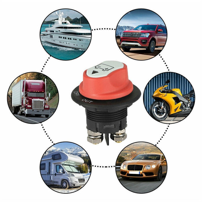 DURAFORCE 100A Battery Isolator Switch Disconnect Power Cut Off Kill for Car Boat RV Truc!