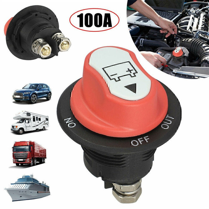DURAFORCE 100A Battery Isolator Switch Disconnect Power Cut Off Kill for Car Boat RV Truc!