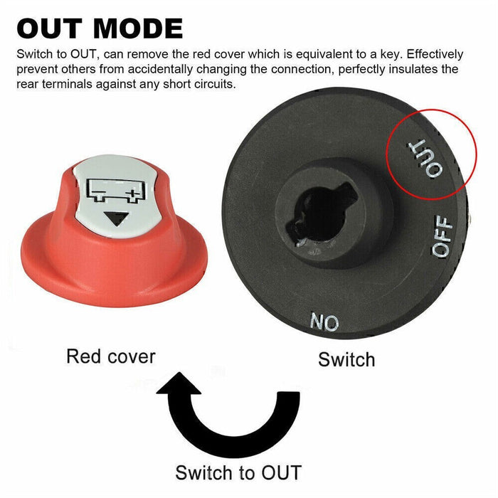DURAFORCE 100A Battery Isolator Switch Disconnect Power Cut Off Kill for Car Boat RV Truc!