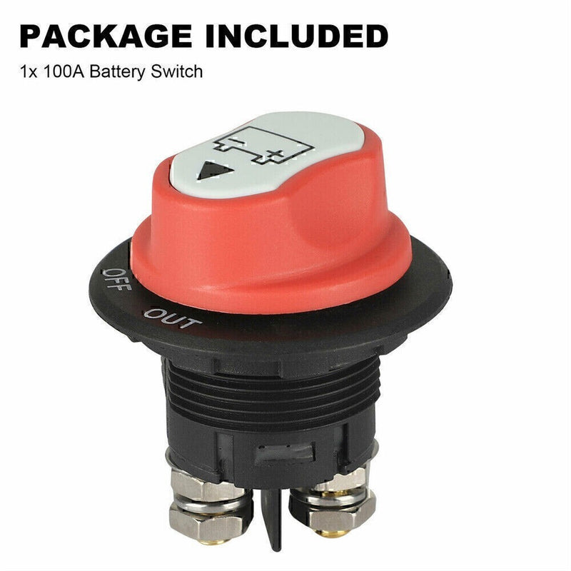 DURAFORCE 100A Battery Isolator Switch Disconnect Power Cut Off Kill for Car Boat RV Truc!
