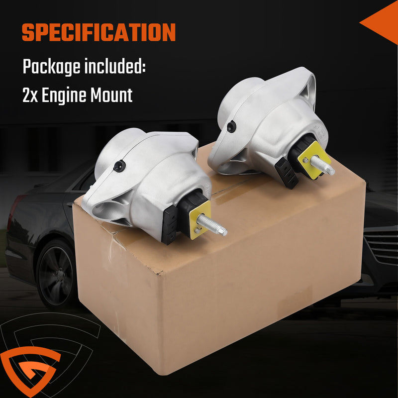 DURAFORCE LEFT & RIGHT Engine Mount 2013-19 Fits Cadillac ATS CTS 2.0L 23274000 23255009