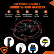 DURAFORCE For 1997 F-250 F-350 Ford Engine Wiring Harness Cable 7.3L Diesel F7TZ9A451CA *