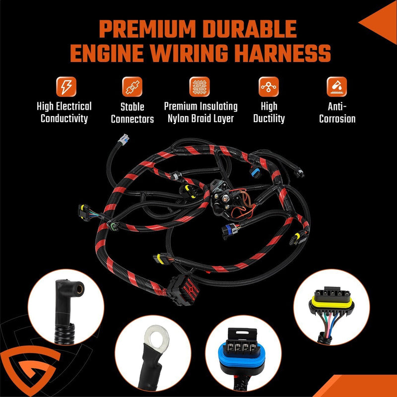 DURAFORCE For 1997 F-250 F-350 Ford Engine Wiring Harness Cable 7.3L Diesel F7TZ9A451CA *