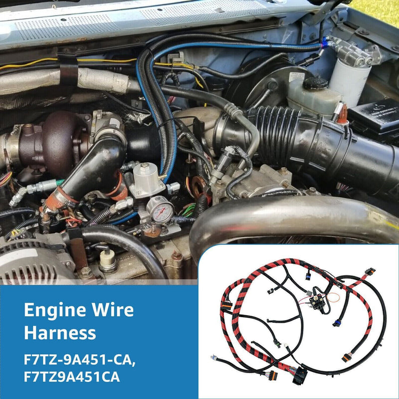 DURAFORCE For 1997 F-250 F-350 Ford Engine Wiring Harness Cable 7.3L Diesel F7TZ9A451CA *