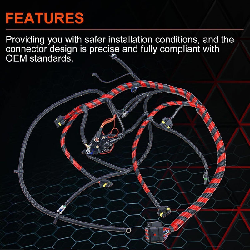 DURAFORCE For 1997 F-250 F-350 Ford Engine Wiring Harness Cable 7.3L Diesel F7TZ9A451CA *