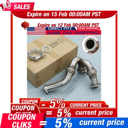 DURAFORCE Y-PIPE UP PIPE TURBO INSTALL GASKET CLAMP FOR 03-07 FORD 6.0 POWERSTROKE NEW
