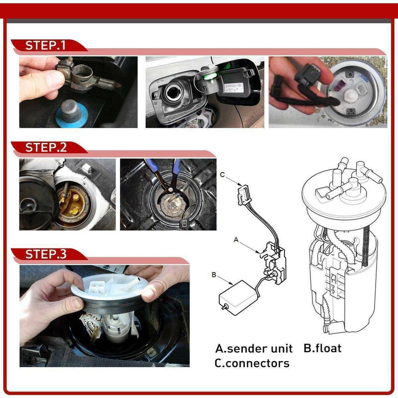 DURAFORCE Fuel Pump Assembly for Toyota Camry 2007-2011 L4 2.4L 2.5L 7702006131；7702006130